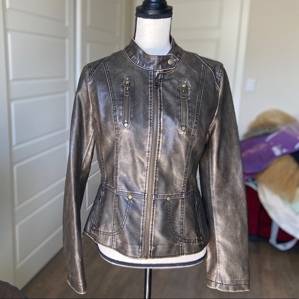 TCEC Faux Leather Jacket